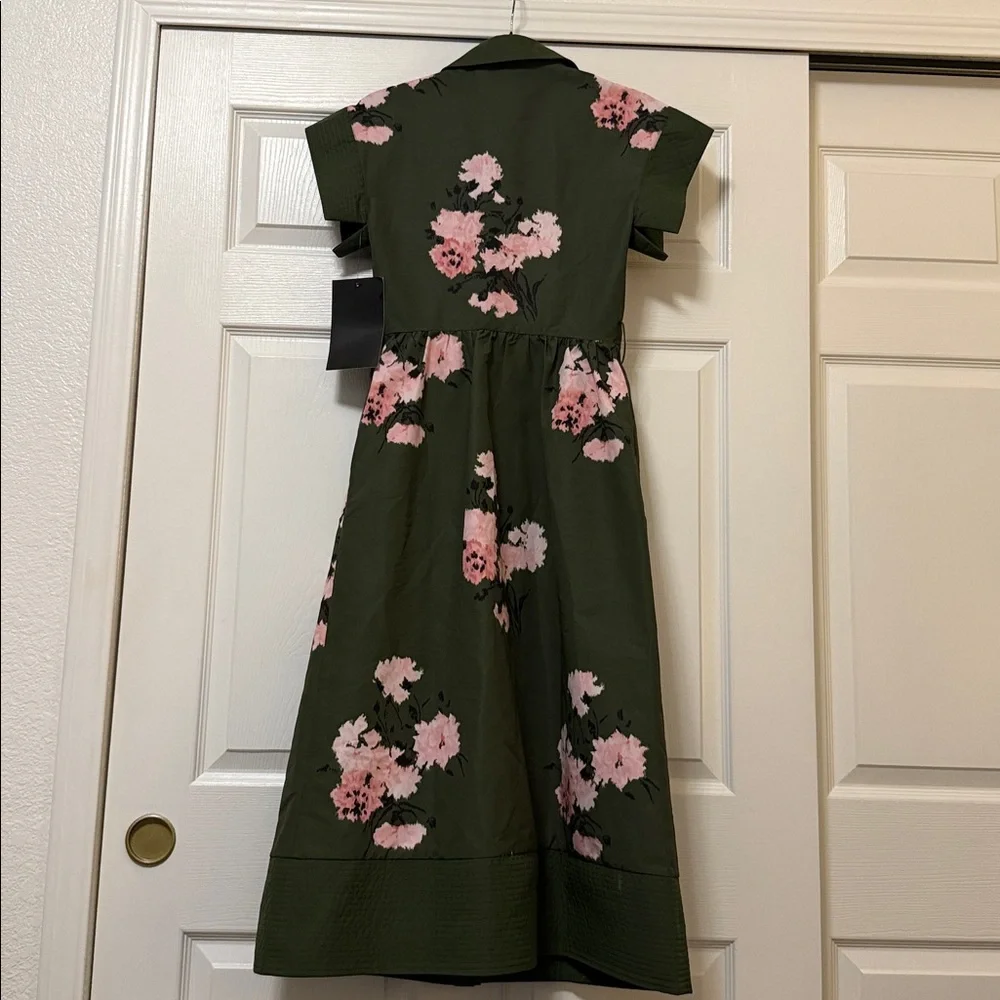 Tuckernut olive and pressed powder floral  Chloe dress size XS - Picture 4 of 8